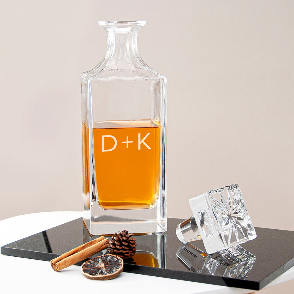 Personalised Timeless Initials Square Decanter