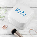 Personalised Summer Style White Jewellery Case - Blue