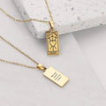Personalised Heart Tarot Card Necklace