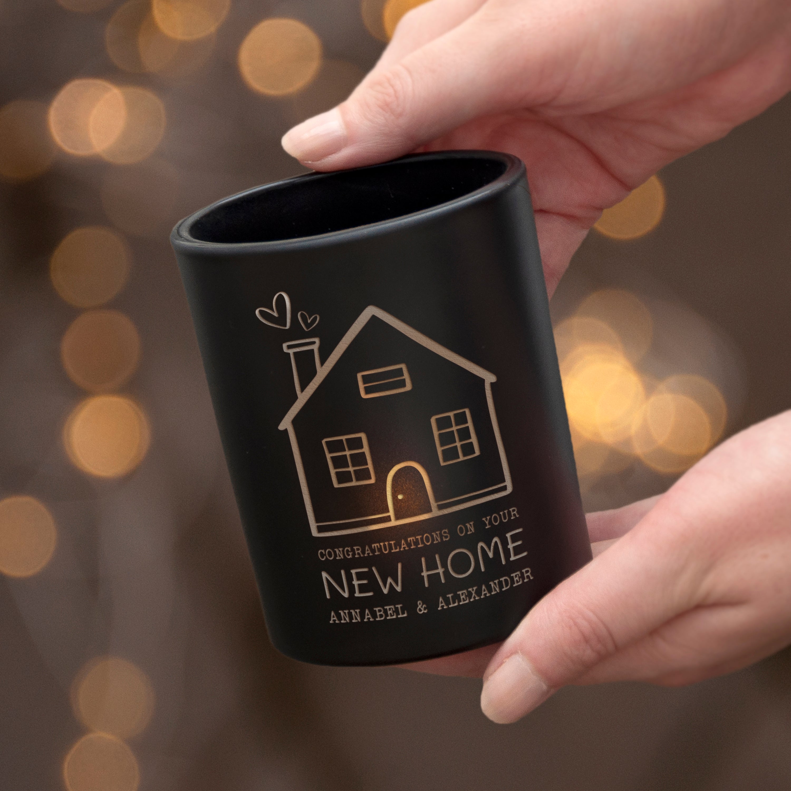 Personalised New Home Candle Holder