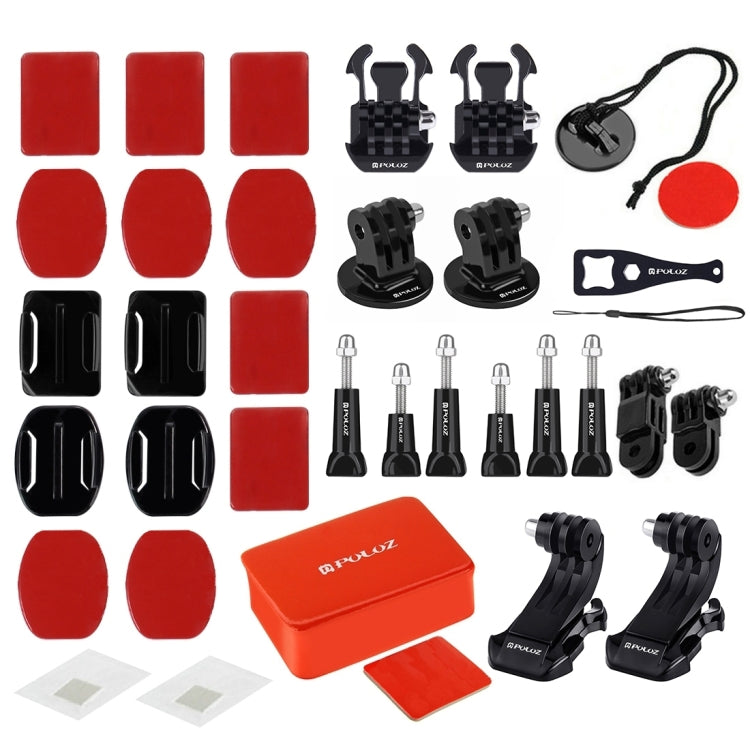 PULUZ 53 in 1 Ultimate Combo Kit with Orange EVA Case for GoPro & Action Cameras