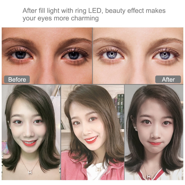 PULUZ 11.8" Ring Light with 1.65m Tripod, Dual Phone Bracket, USB, 3 Modes, Dual Color Temperature (Black)