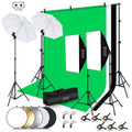 PULUZ LED Light Studio Softbox Photography Kit with 220V Bulb & Background & Reflective & Tripod Mount & Sandbags, Photography Light  Kit, EU Plug, Photography Light  Kit, US Plug