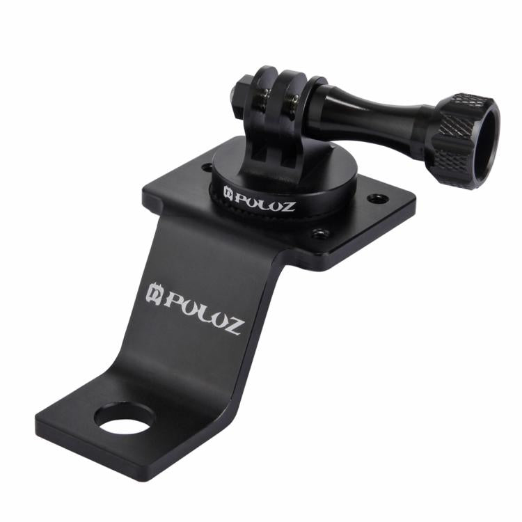PULUZ Aluminum Alloy Motorcycle Fixed Holder Mount with Tripod Adapter & Screw for GoPro, Insta360, DJI and Other Action Cameras, Fixed Mount 2 (Black), Fixed Mount 2 (Silver), Fixed Mount 2 (Red), Fixed Mount 2 (Blue), Fixed Mount 2 (Gold)