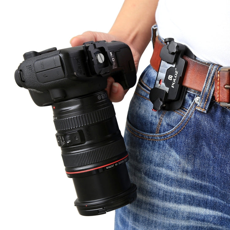 PULUZ Capture Camera Clip Aluminum Alloy Quick Release Clip with Plate, Capture Clip