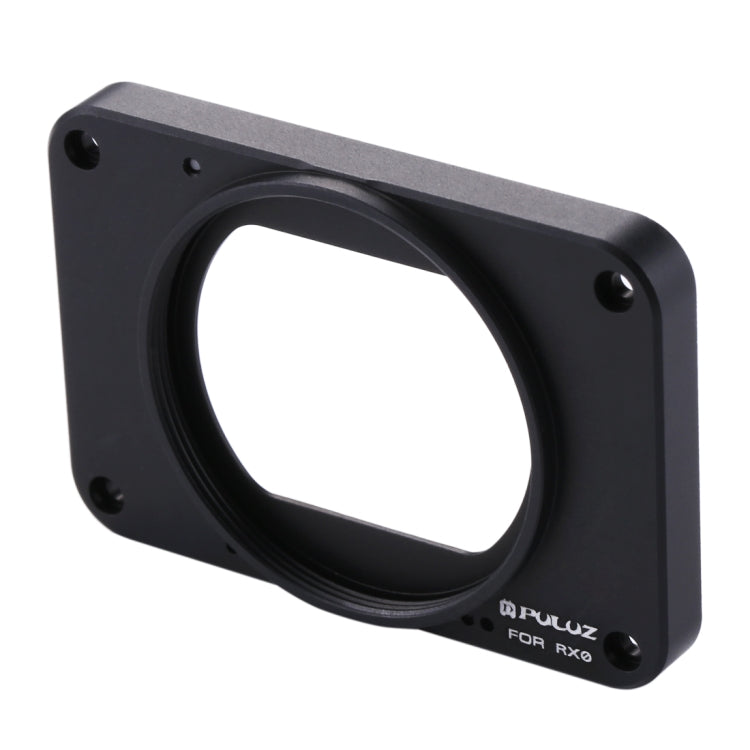 PULUZ Aluminum Alloy Front Panel + 37mm UV Filter Lens + Lens Sunshade for Sony RX0 / RX0 II, with Screws and Screwdrivers(Black)