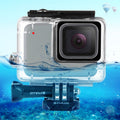 PULUZ 45m Underwater Waterproof Housing Diving Case for GoPro HERO7 Silver / HERO7 White, with Buckle Basic Mount & Screw, For HERO7