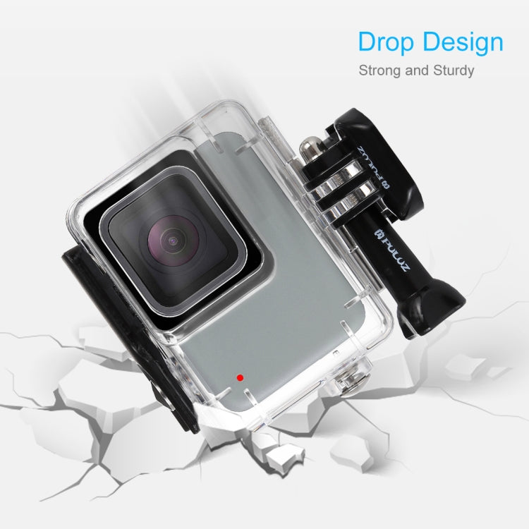 PULUZ 45m Underwater Waterproof Housing Diving Case for GoPro HERO7 Silver / HERO7 White, with Buckle Basic Mount & Screw, For HERO7