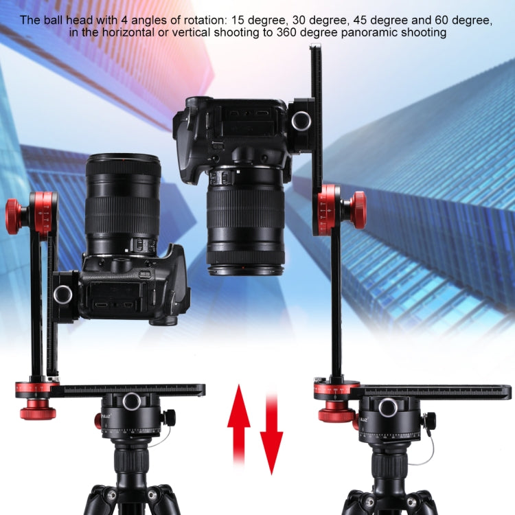 PULUZ 720 Degree Panoramic Aluminum Alloy Ball Head Quick Release Plate Kits, Big Size