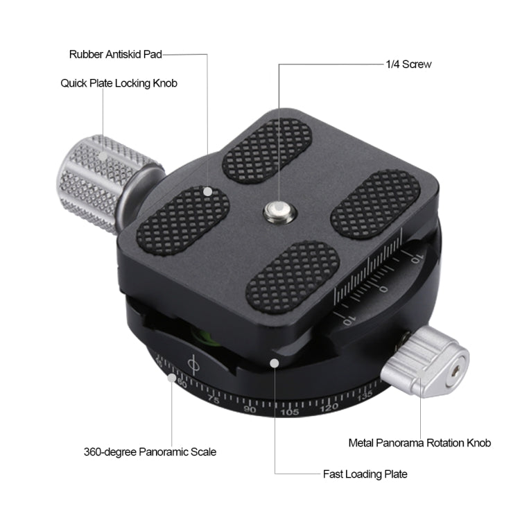 PULUZ Aluminum Alloy Quick Release Plate for Panoramic Head(Grey)