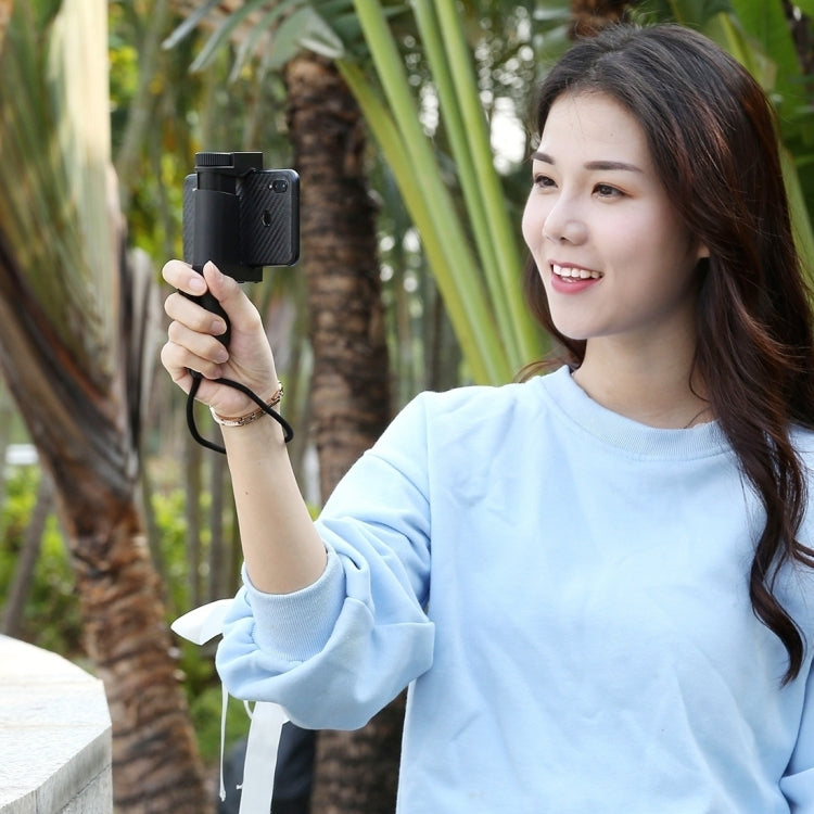 PULUZ Vlogging Live Broadcast Handheld Grip Selfie Rig Stabilizer ABS Tripod Adapter Mount with Cold Shoe Base & Wrist Strap