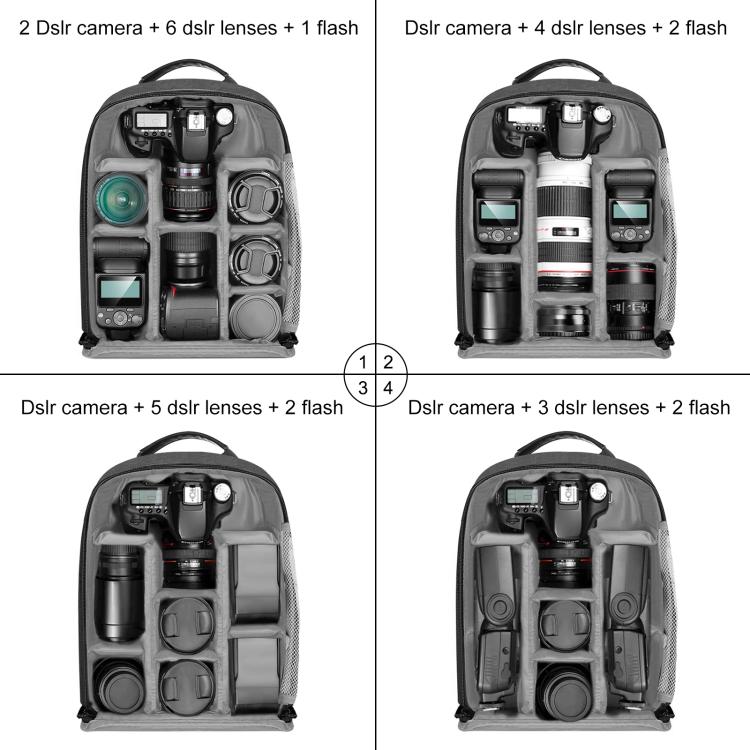 PULUZ Solar Power Outdoor Portable Camera Dual Shoulders Backpack Laptop Bag, Solar Shoulders Backpack