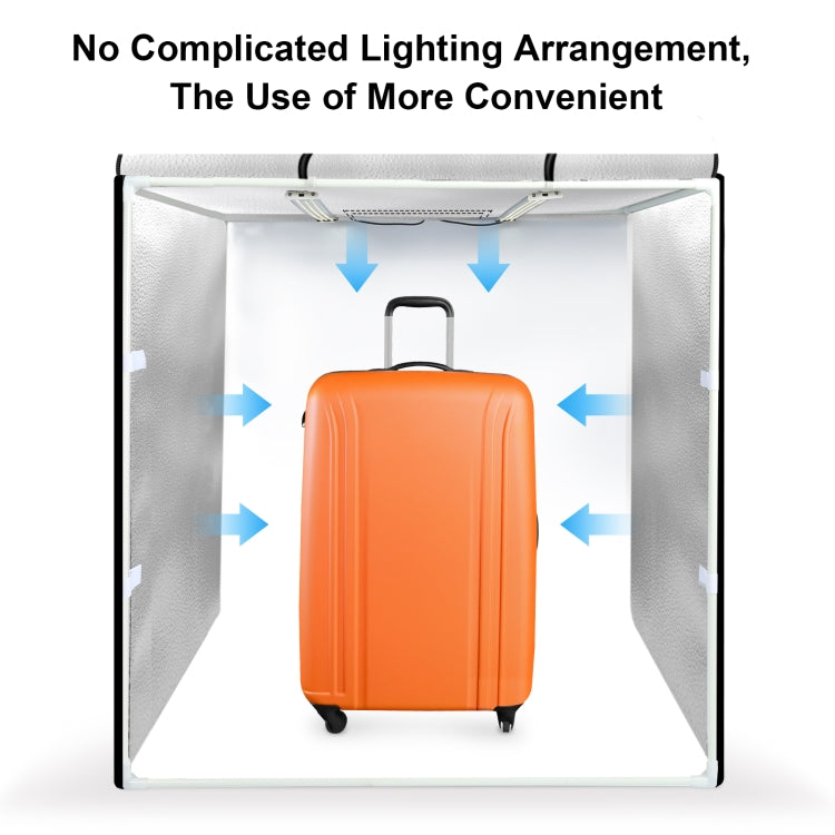 PULUZ 80cm Folding Portable 72W White Light Photo Lighting Studio Shooting Tent Box Kit with 3 Colors Black / White / Orange Backdrops, 80cm Box(US), 80cm Box(EU), 80cm Box(AU), 80cm Box(UK)