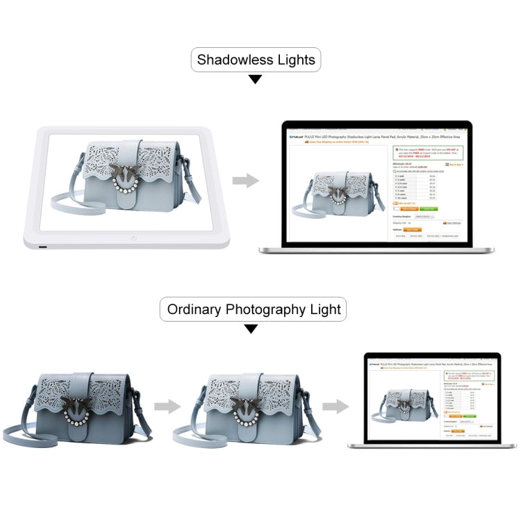 PULUZ LED Shadowless Light Pad for 30cm Photo Studio Box (White)