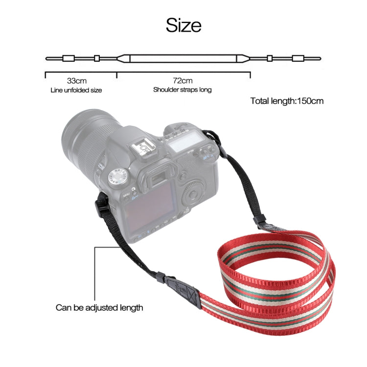 PULUZ Stripe Style  Series Shoulder Neck Strap Camera Strap for SLR / DSLR Cameras, Stripe 10, Stripe 9, Stripe 8, Stripe 7, Stripe 6, Stripe 5, Stripe 4, Stripe 3, Stripe 2, Stripe 1