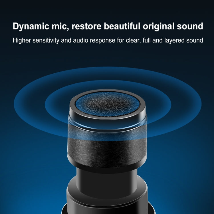 PULUZ 1 To 2 UHF Wireless Dynamic Microphones with LED Display, 3.5mm Transmitter