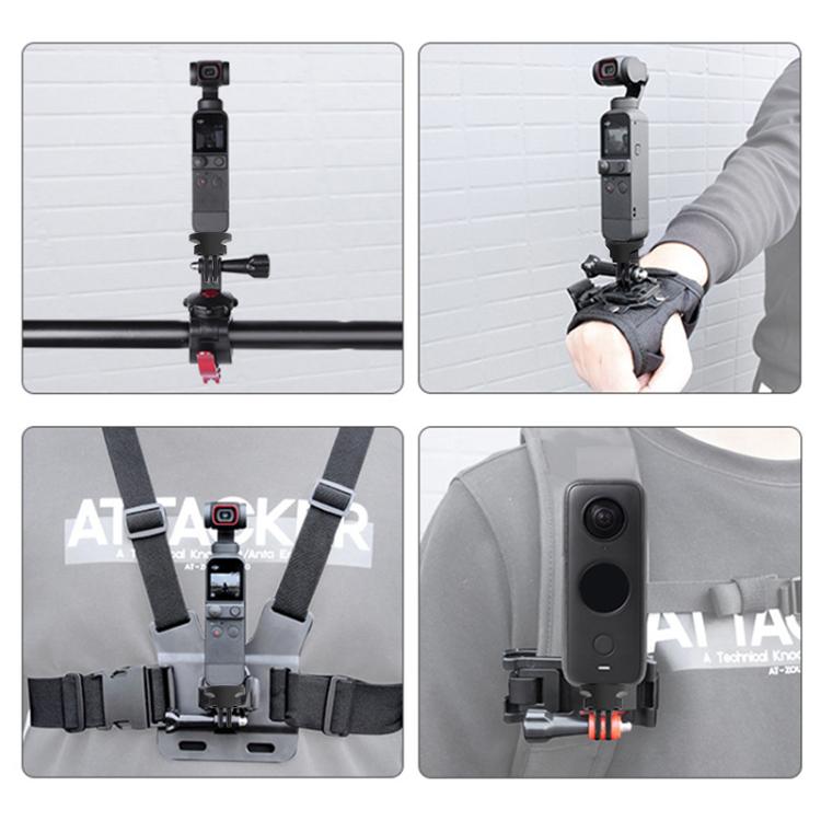 PULUZ 1/4 inch Screw Adjustable ABS Action Camera Tripod Adapter, ABS Camera Adapter