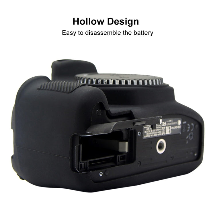 PULUZ Soft Silicone Protective Case for Canon EOS 1300D / 1500D(Black)