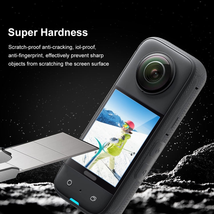 For Insta360 X3 PULUZ 2pcs Curved  HD Screen Film, For Insta360 X3