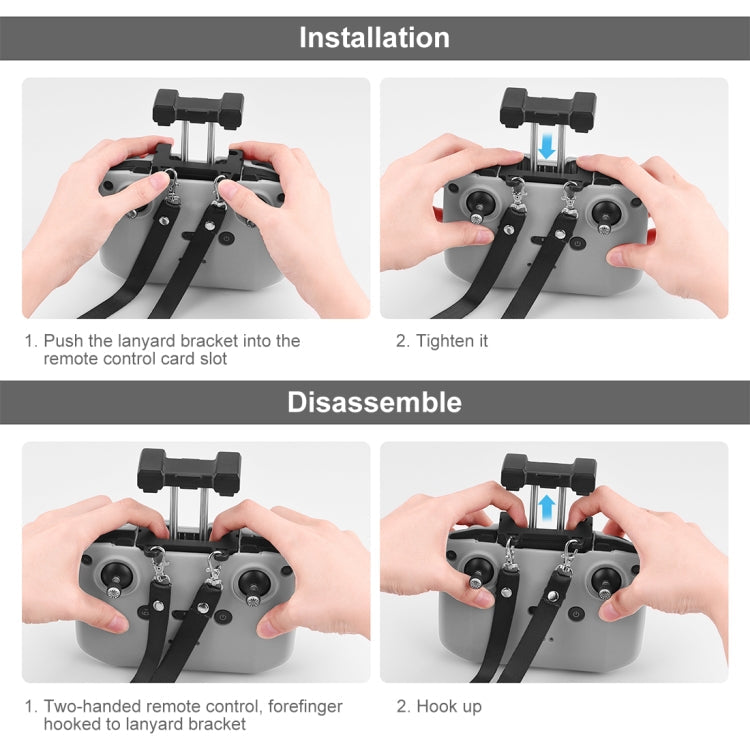 PULUZ Shockproof Anti-scratch Silicone Case with Neck Strap For DJI Neo / Mini 3 / 3 Pro / Mavic 3 / Air 2S / Mini 2 RC-N2 / RC-N1 / RC-N3 Remote Control (Grey)