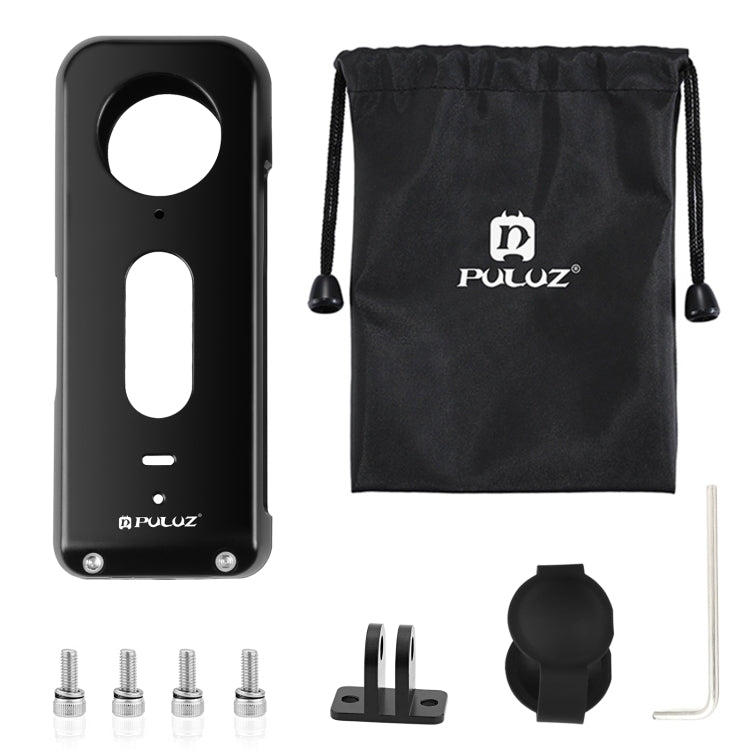 For Insta360 X3 PULUZ Metal Protective Cage Rig Housing Frame with Silicone Lens Cover (Black)