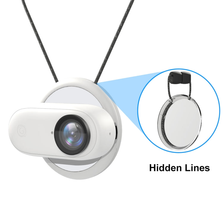 For Insta360 GO 3 / GO 3S PULUZ Magnetic Pendant Holder Quick Release Neck Strap (White)