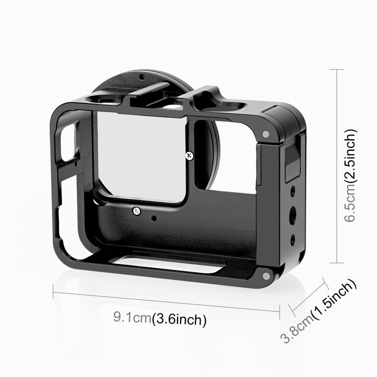 For Insta360 Ace Pro / Ace PULUZ Metal Rabbit Cage Adapter Frame with 52mm UV Filter & Adapter Ring, For Insta360 Ace Metal Cage 1