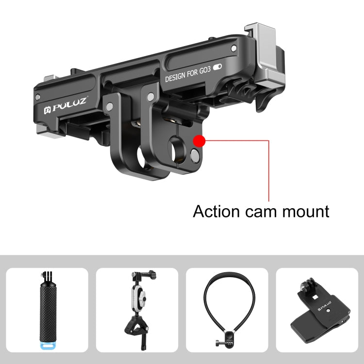 For Insta360 GO3 PULUZ Magnetic ABS Quick Release Base Mount (Black)