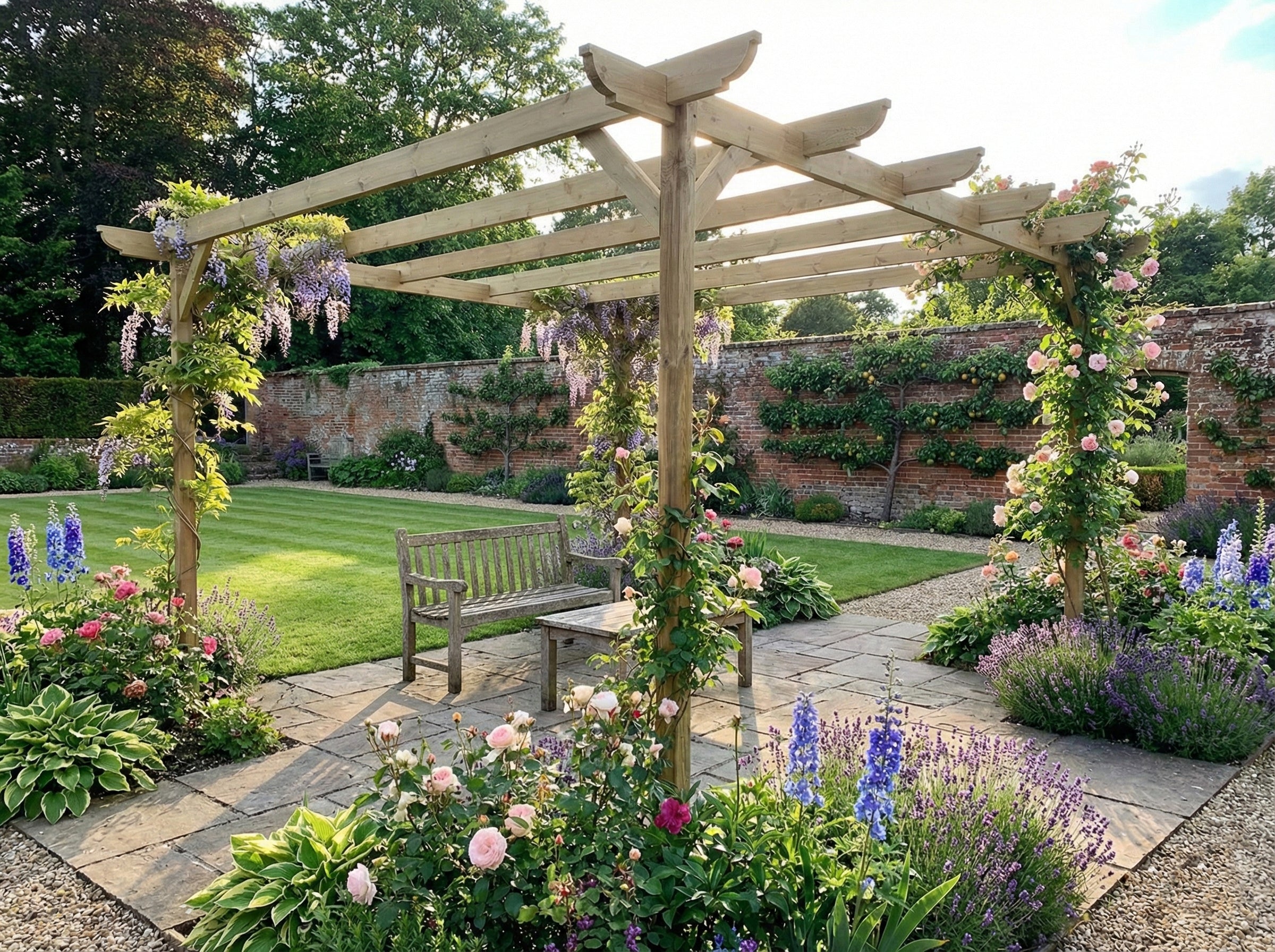 Corbel Wooden Garden Pergola Kit