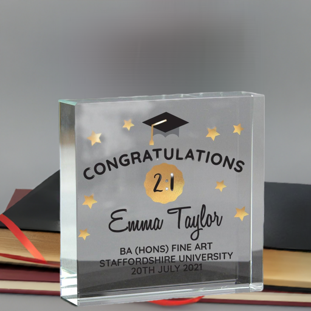 Personalised Graduation Large Crystal Token