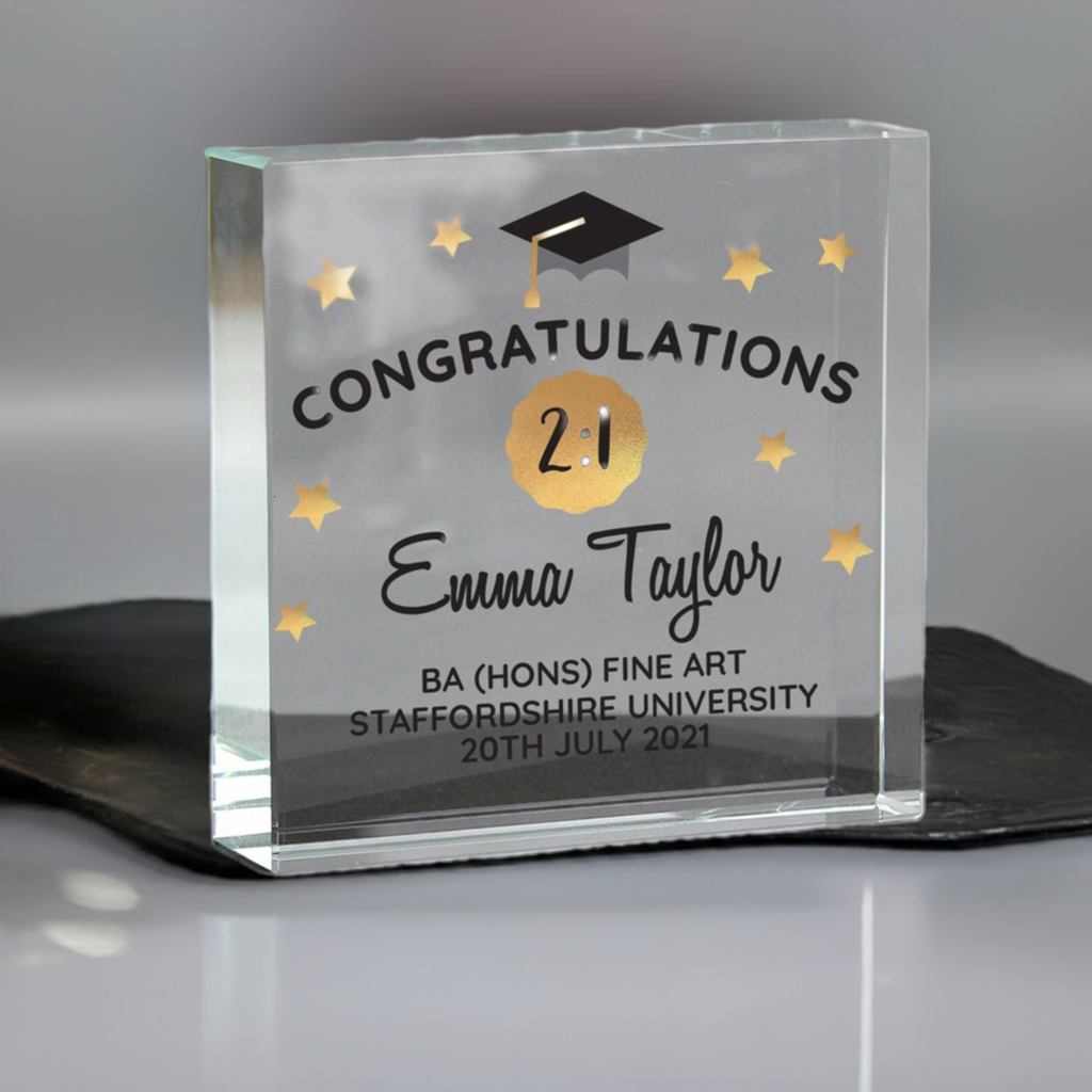 Personalised Graduation Large Crystal Token