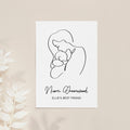 Personalised Line Art New Mum And Babys Love Print