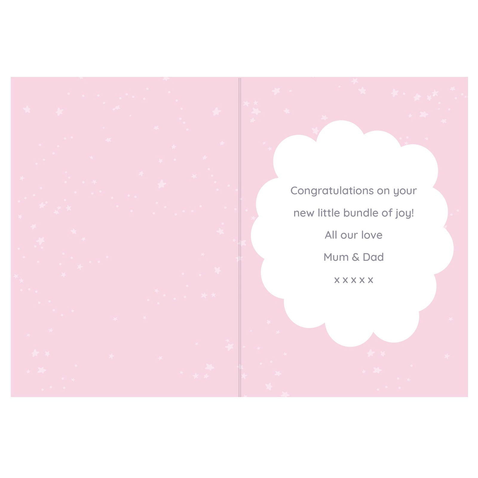 Personalised '10 Little Fingers' Pink Baby Card