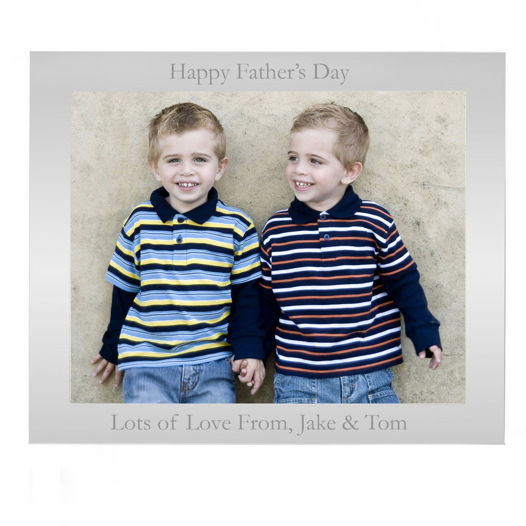 Personalised 10x8 Inch Landscape Silver Photo Frame