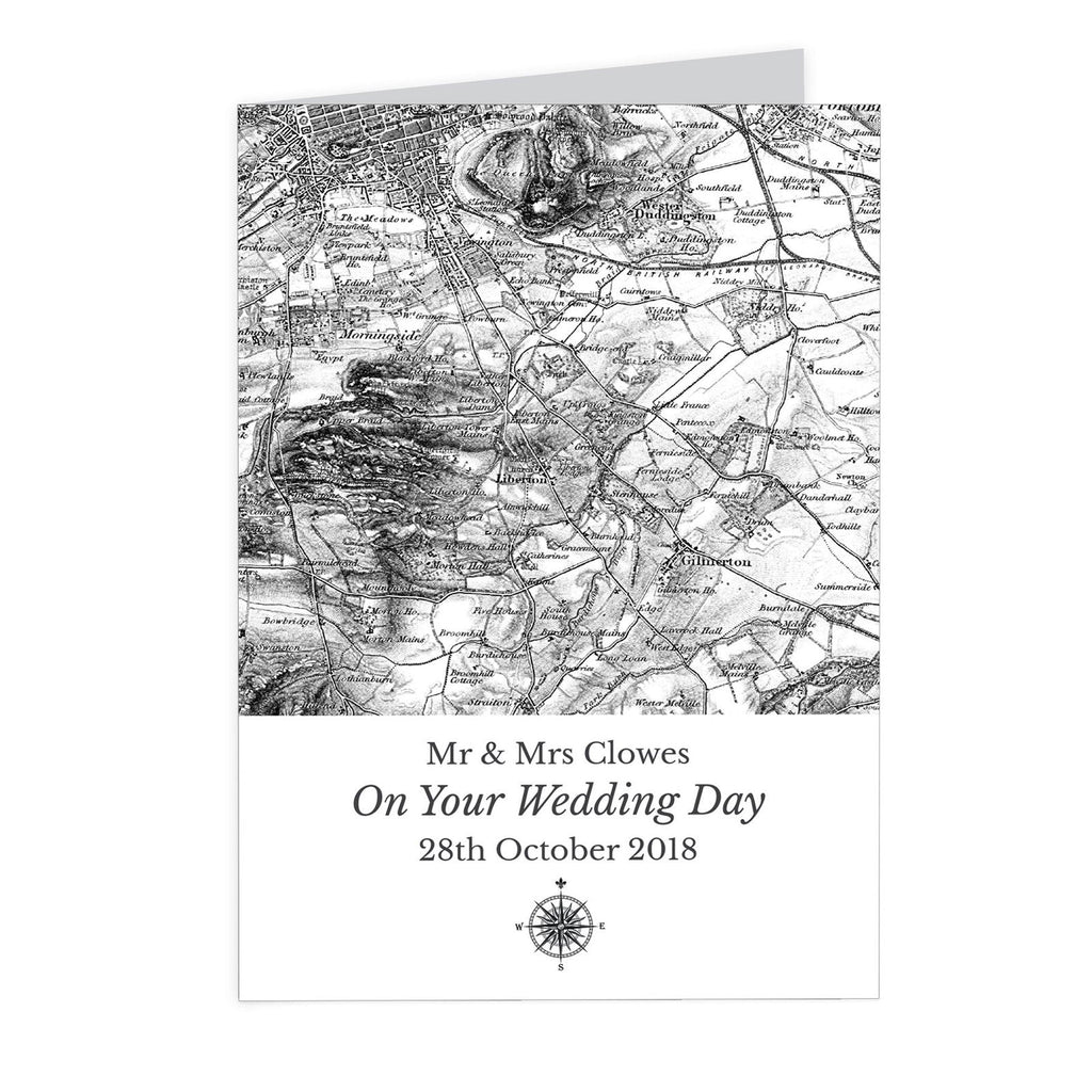 Personalised 1805 - 1874 Old Series Map Compass Card