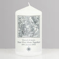 Personalised 1805 - 1874 Old Series Map Compass Pillar Candle