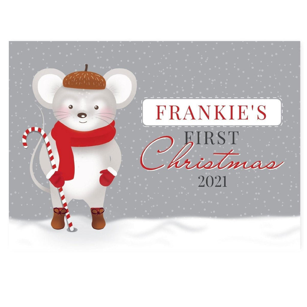 Personalised '1st Christmas' Mouse Card