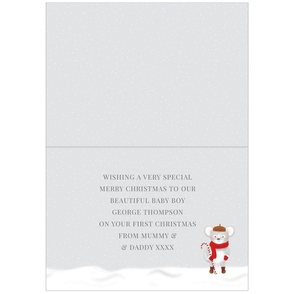 Personalised '1st Christmas' Mouse Card