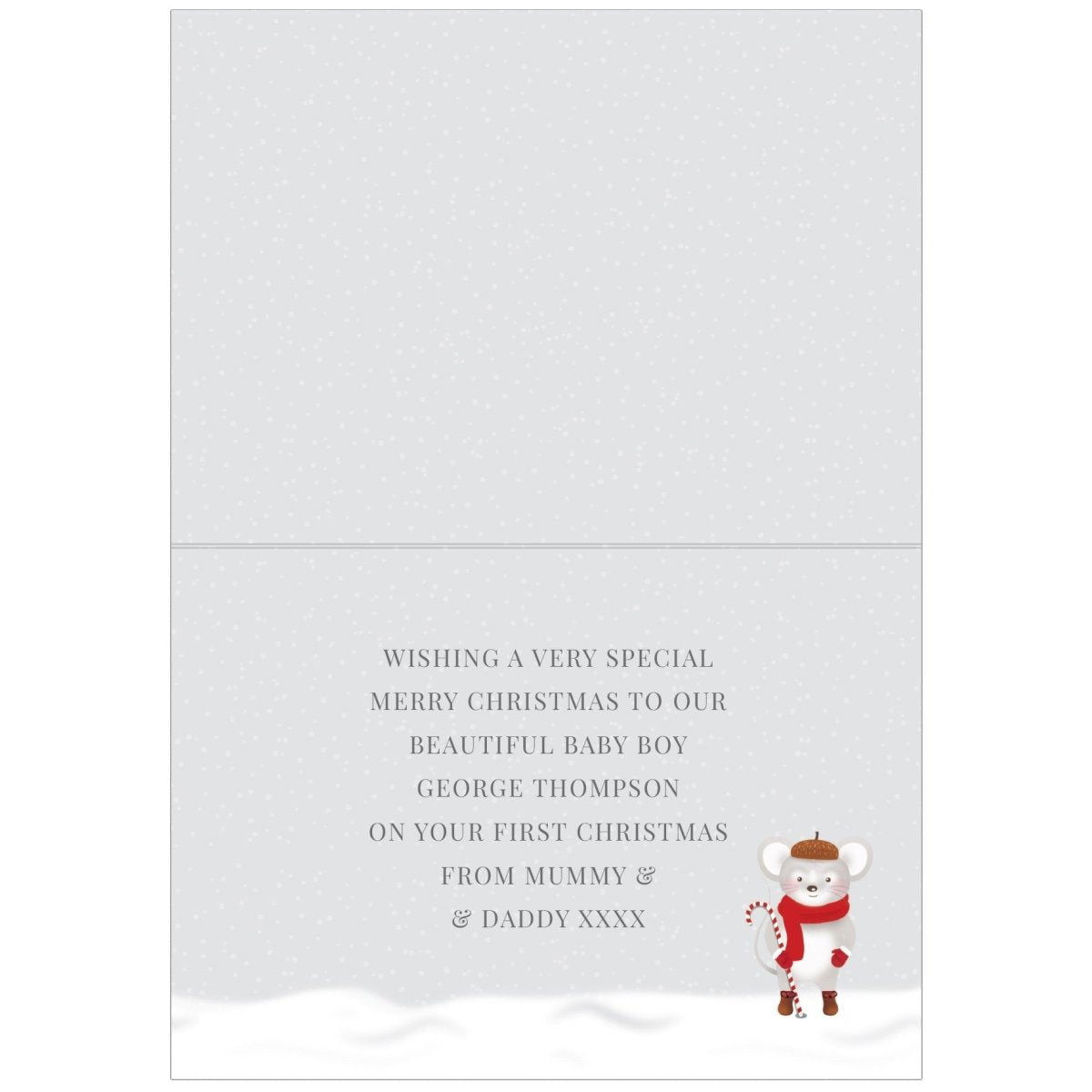 Personalised '1st Christmas' Mouse Card