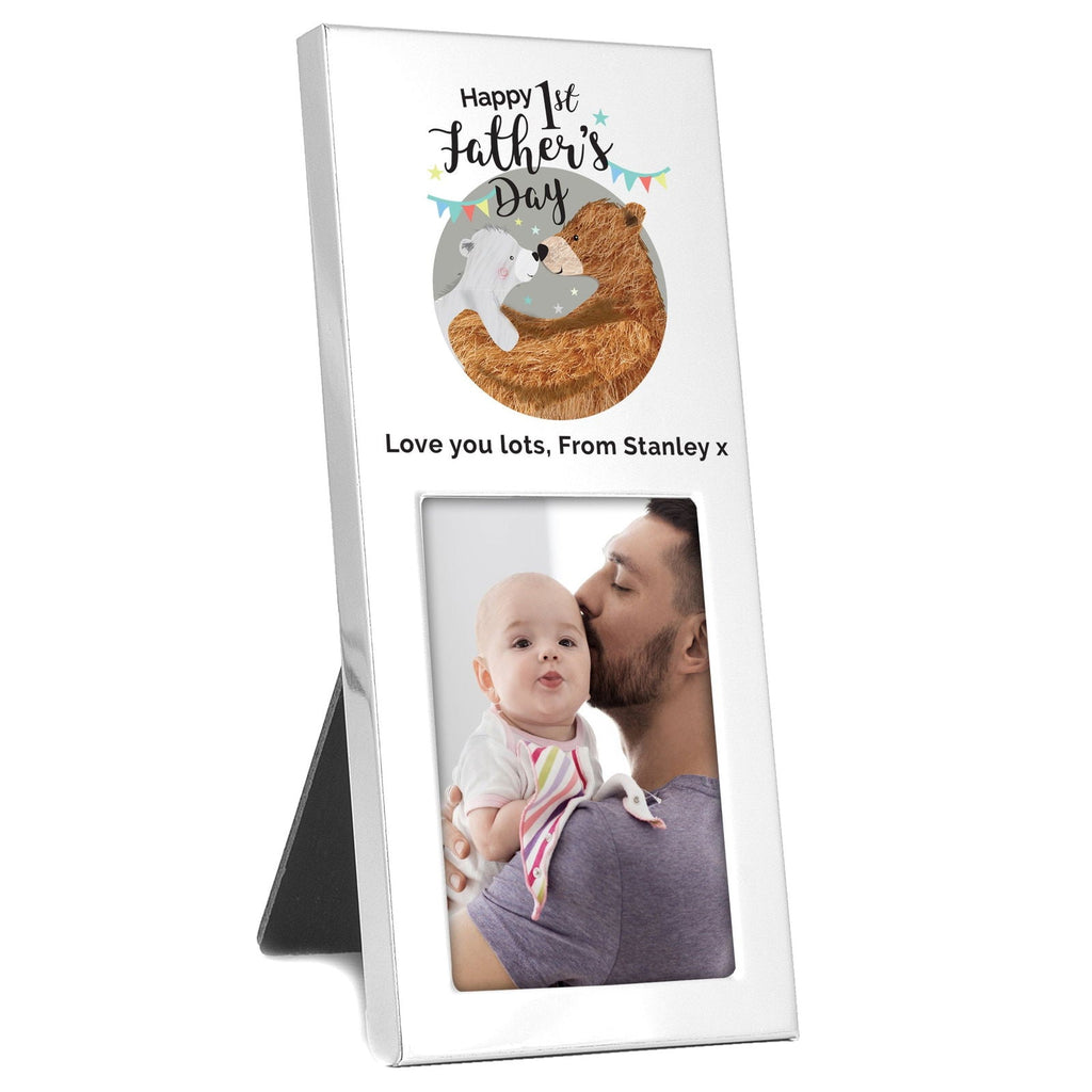 Personalised 1st Fathers Day Daddy Bear 2x3 Inch Photo Frame