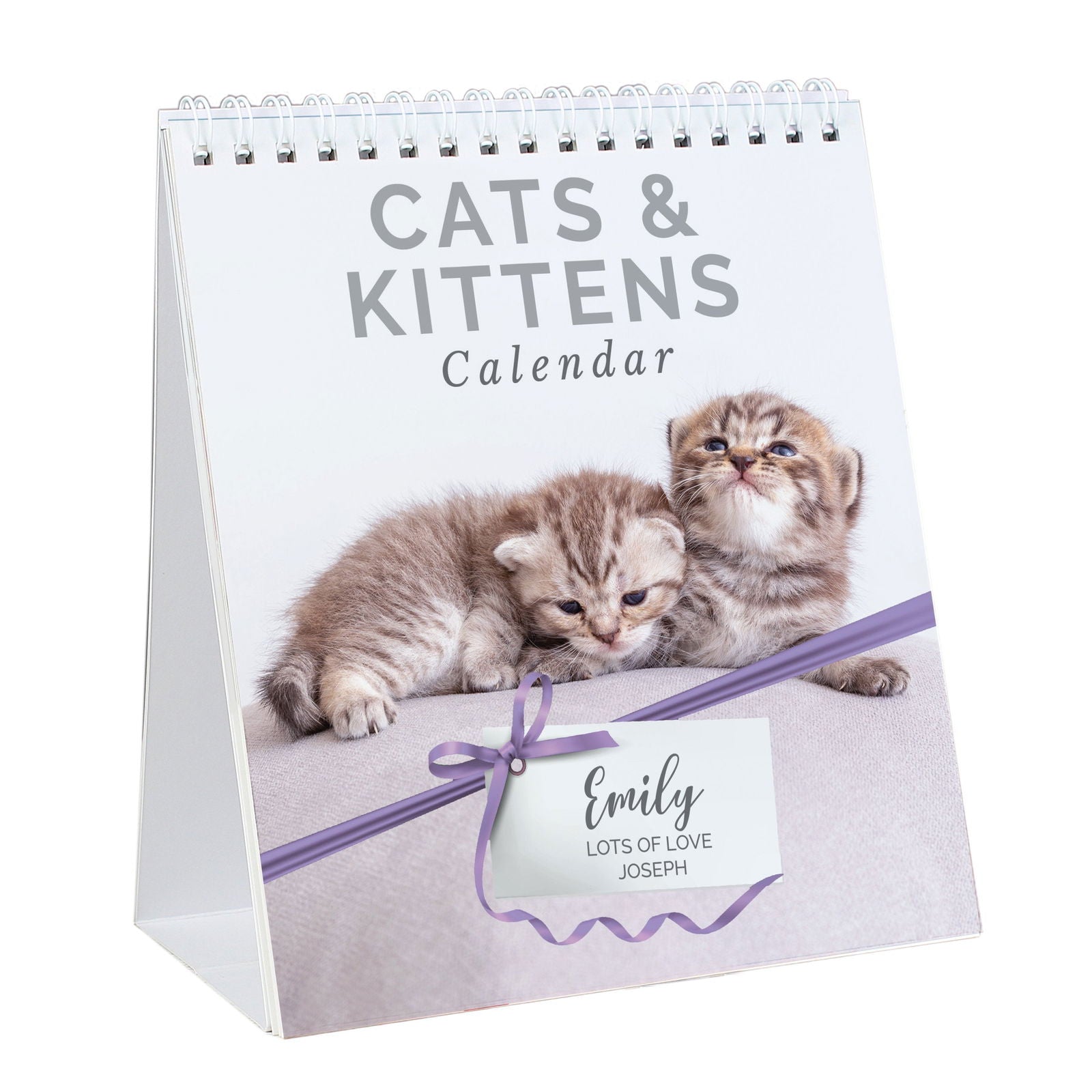 Personalised 2026 Cats And Kittens Desk Calendar