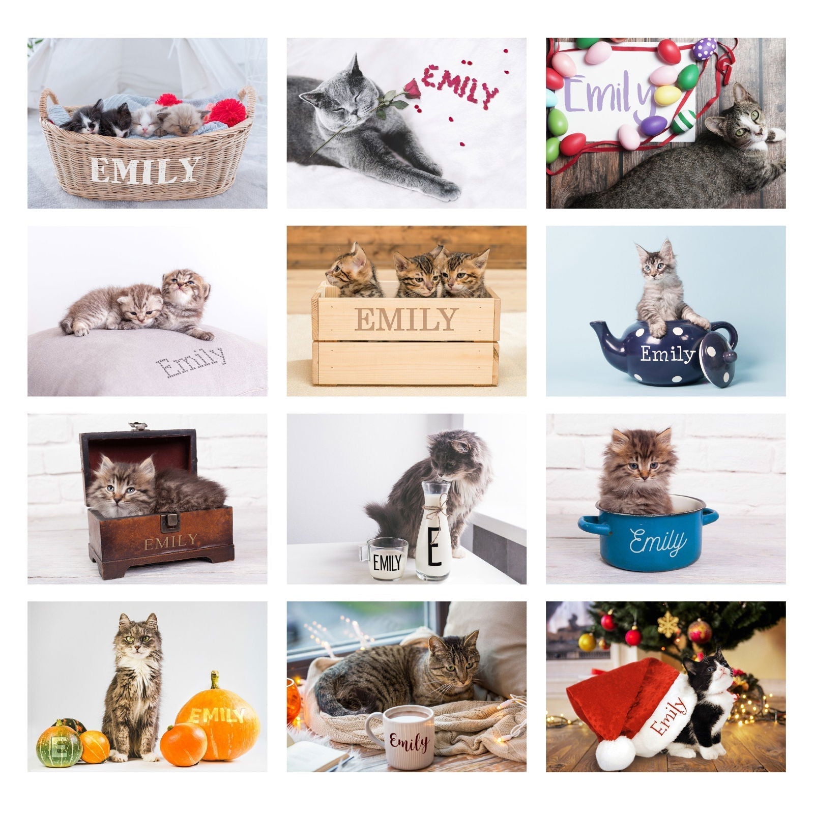Personalised 2026 Cats And Kittens Desk Calendar