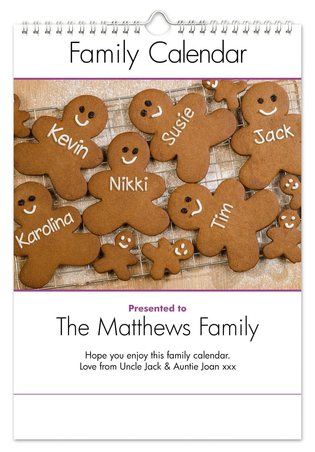 Personalised 2026 Family & Friends Calendar, For 2 To 6 People, In A3 Or A4 Sizes