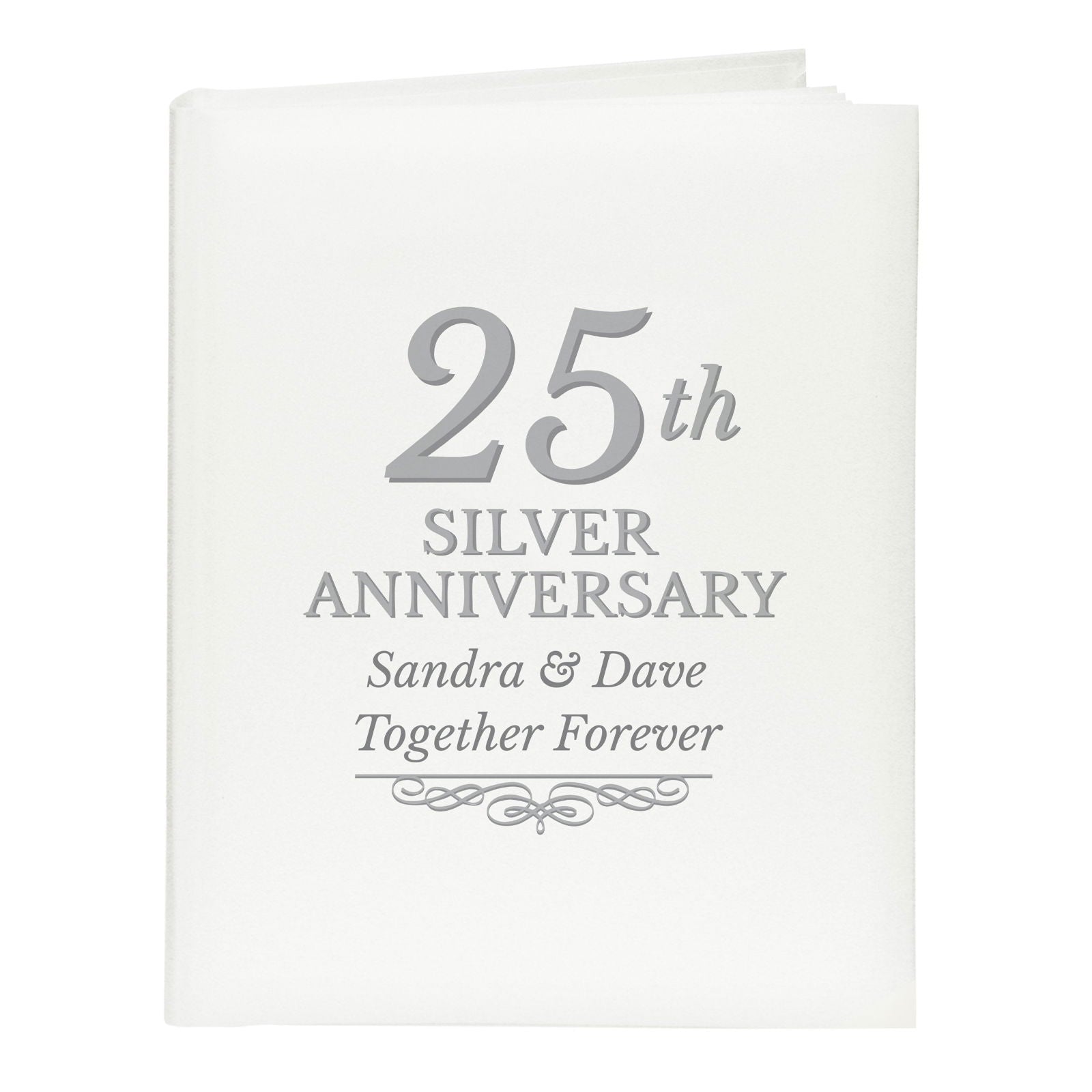 Personalised 25th Silver Anniversary Traditional Album