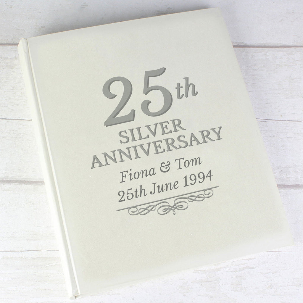 Personalised 25th Silver Anniversary Traditional Album