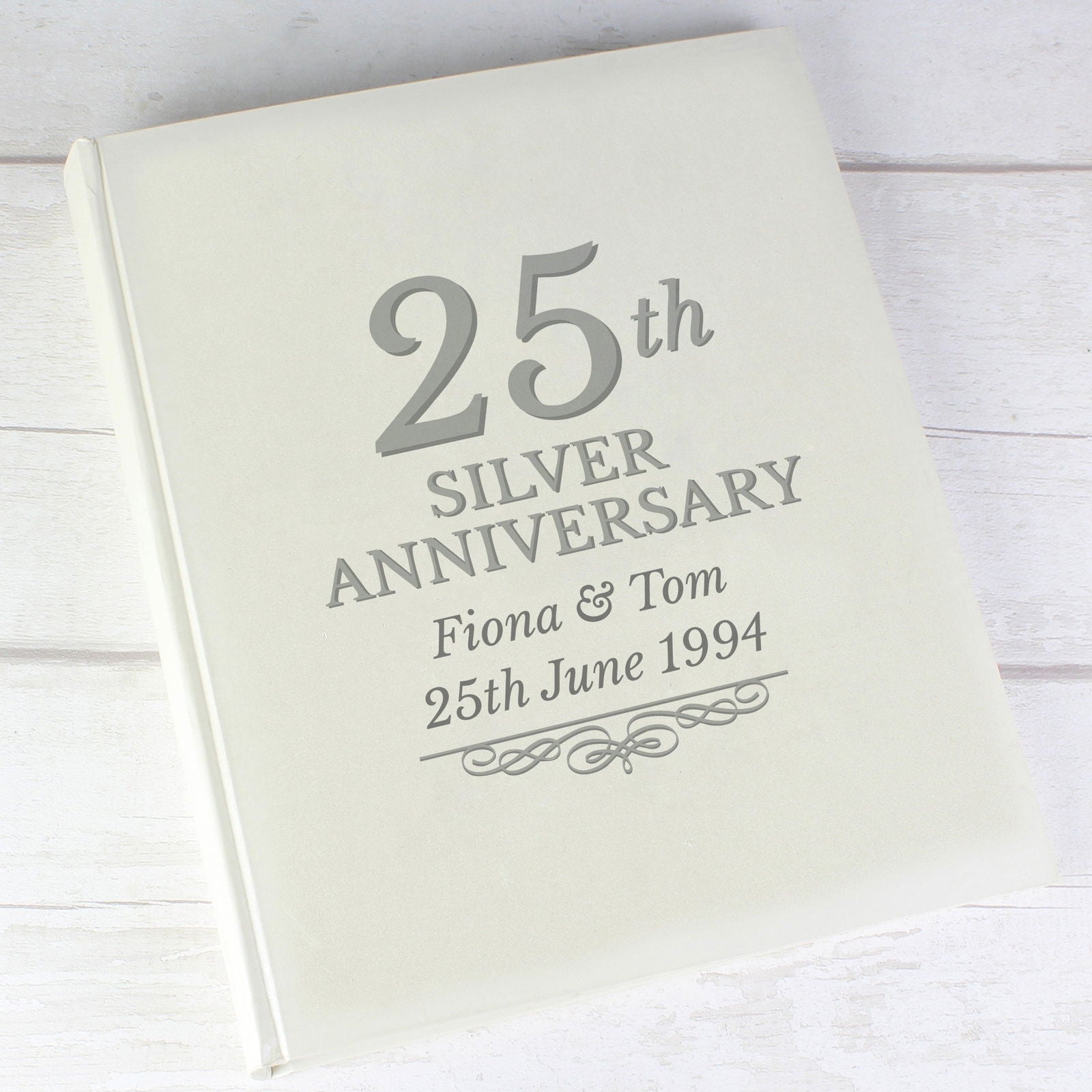 Personalised 25th Silver Anniversary Traditional Album