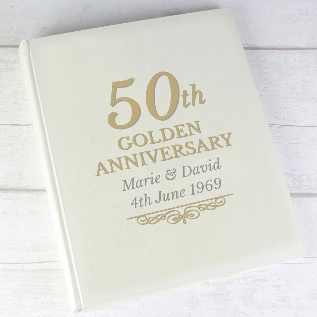 Personalised 50th Golden Anniversary Traditional Album