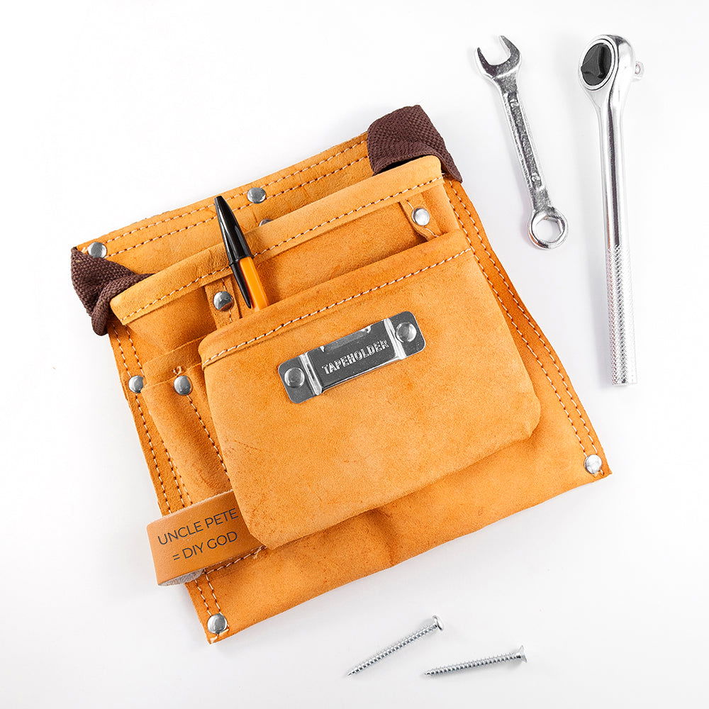 Personalised 6-Pocket Leather Tool Belt