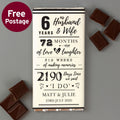 Personalised 6th Anniversary Milk Chocolate Bar