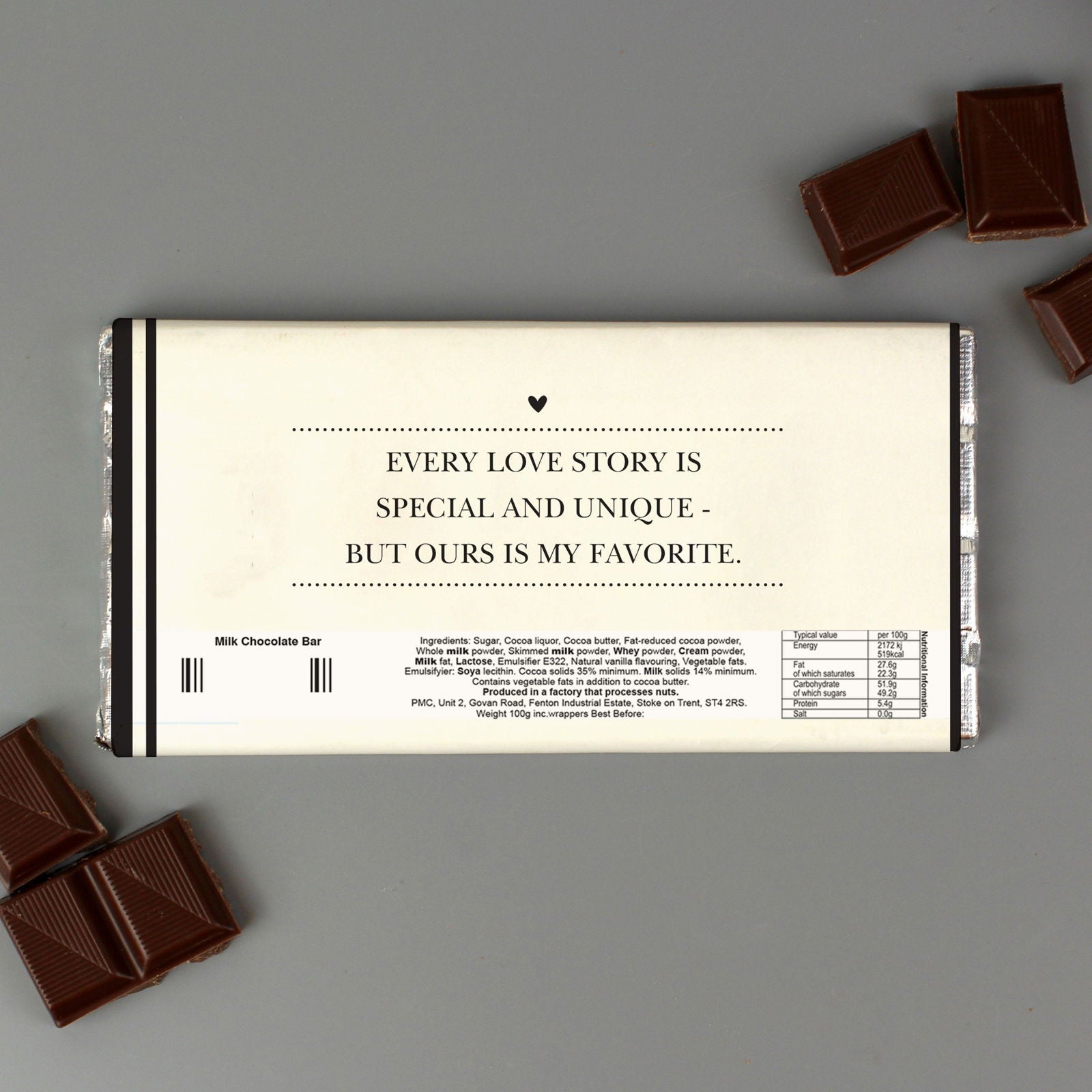 Personalised 6th Anniversary Milk Chocolate Bar